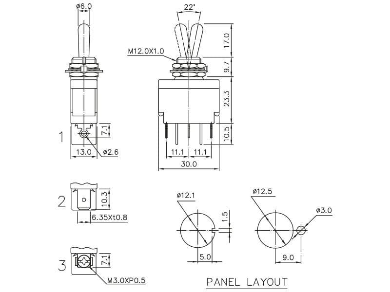 ASITA - ASI8021 INTERRUTTORE BIPOLARE A LEVETTA 16A ON-O