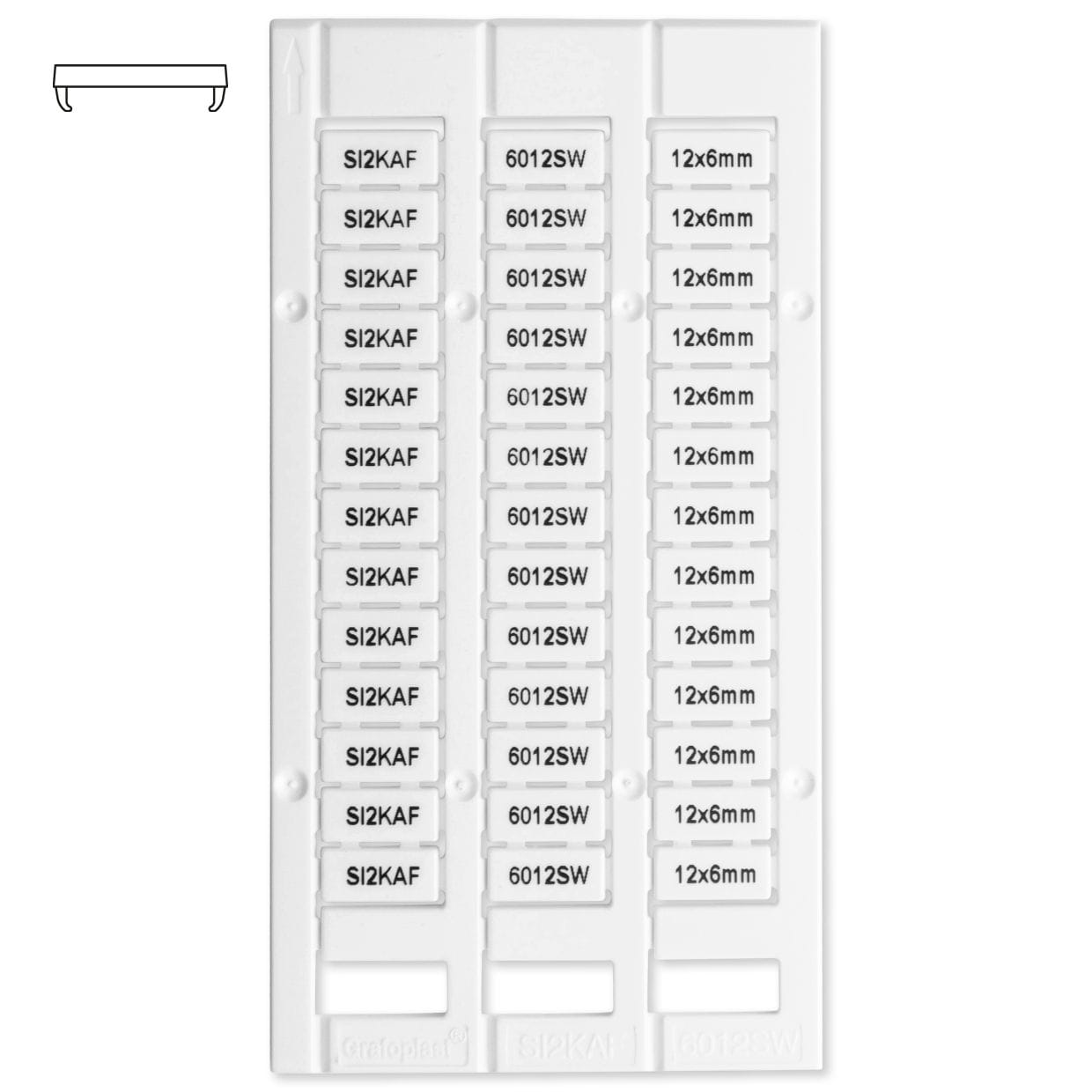 GRAFOPLAST SRL - GRASI2KAF6012SW TESS BIANCA LUX X MORS ENTRELEC 6X12 858