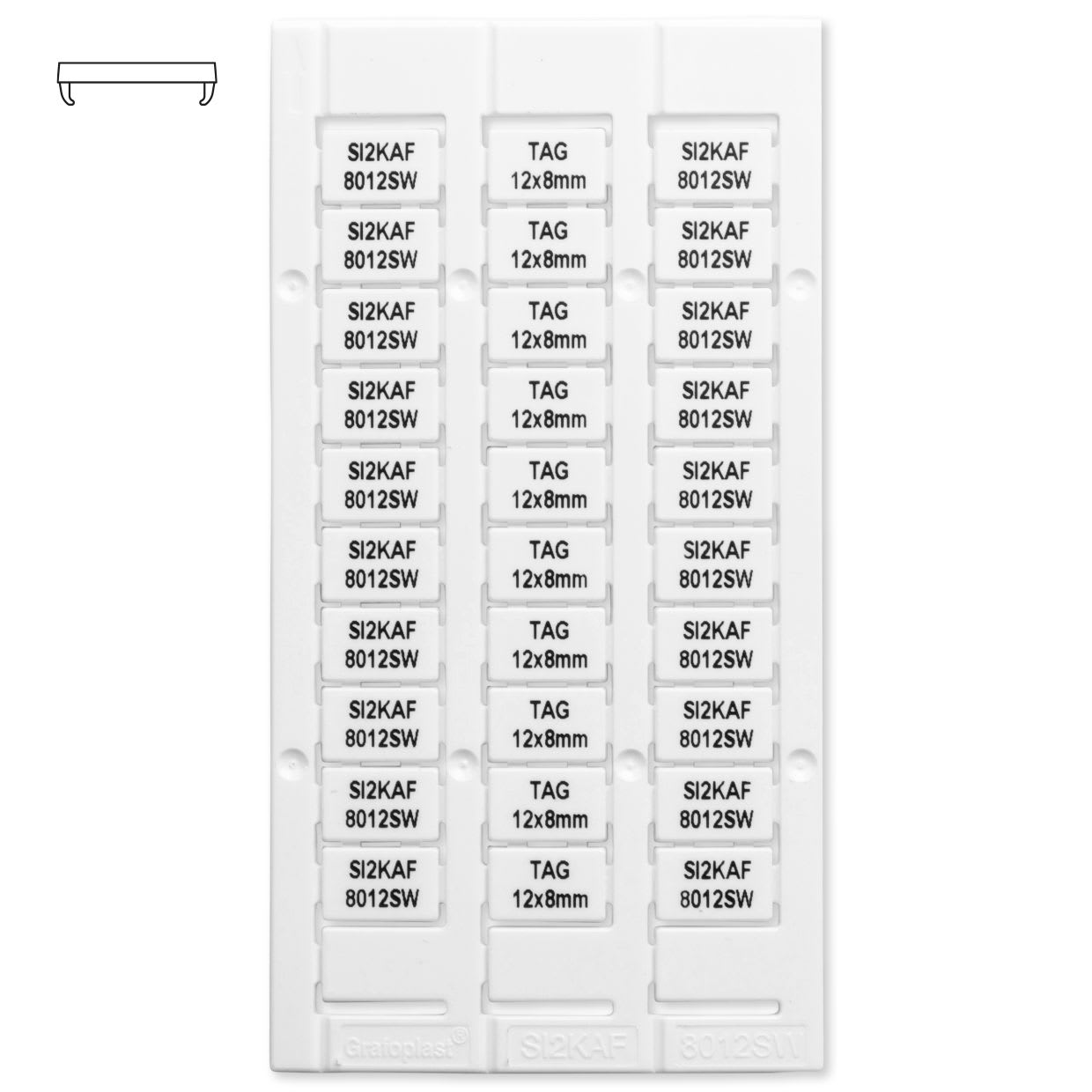 GRAFOPLAST SRL - GRASI2KAF8012SW TESS BIANCA LUX PER MORS ENTREL 8X12 660