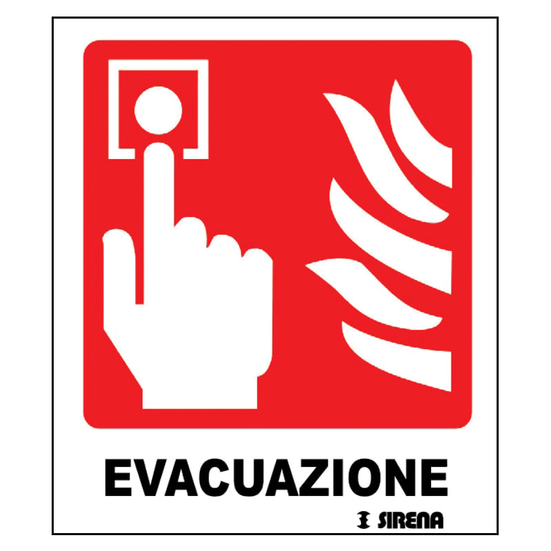 SIRENA SIR55326 CARTELLO EVACUAZIONE