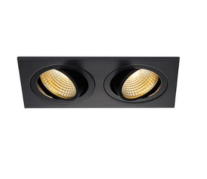 SLV ITALIA SRL - SLV113890 NEW TRIA 2 DL SQUARE SET DOWNLIGHT, NERO