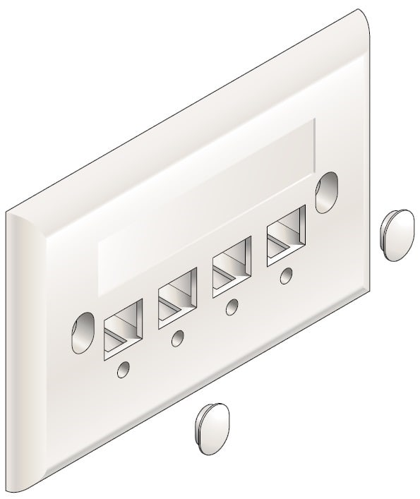 SCHNEIDER ELECTRIC SNRLEEX5034 SUPPORTO 503 PER 4 RJ45 BIANCO