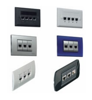 SCHNEIDER ELECTRIC SNRLEEXSGWSB ADATT.RJ45 GEWISS SYSTEM BLACK