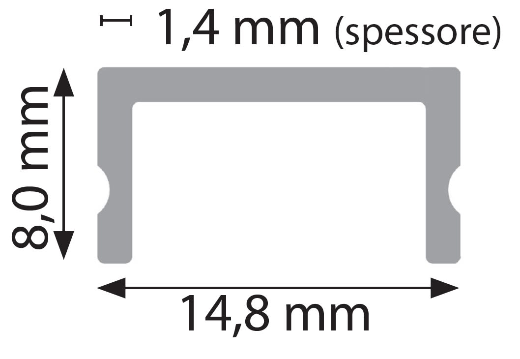 SICOM SPA - SOL5008610 SIRIOPROFILE COVER BIANCA-BASIC-2MT