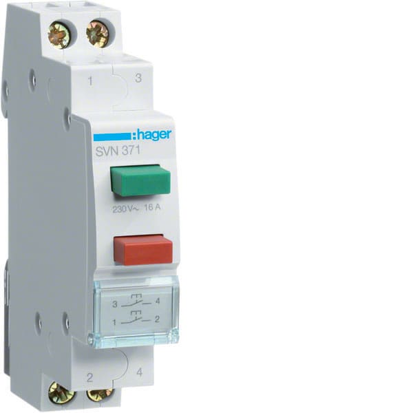 HAGER HAGSVN371 2 PULSANTI NON LUMINOSI 1NA + 1NA 1 1M