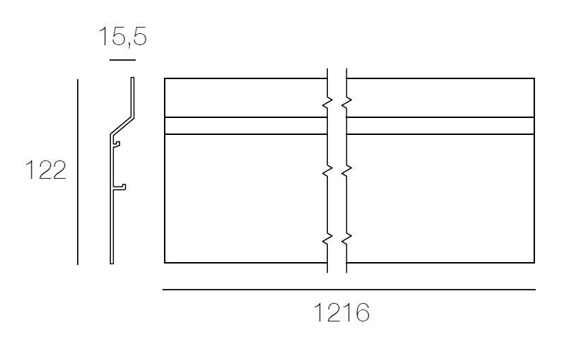 TARGETTI TAR1E2760 LIN PRJ ACC HIDING PLATE ANTIGLARE L1200