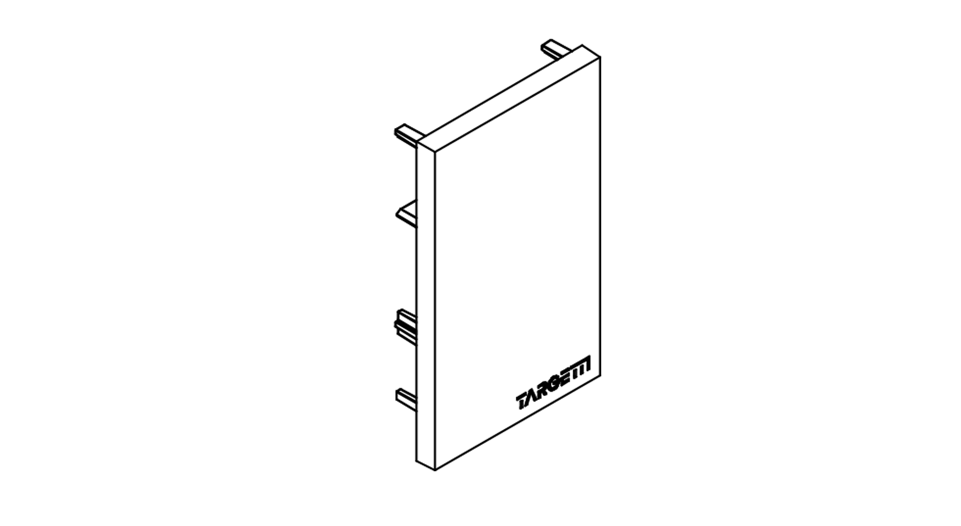 TARGETTI - TAR1T5939 LOGICO PLAF/SOSP/TRIM KIT END CAP GREY