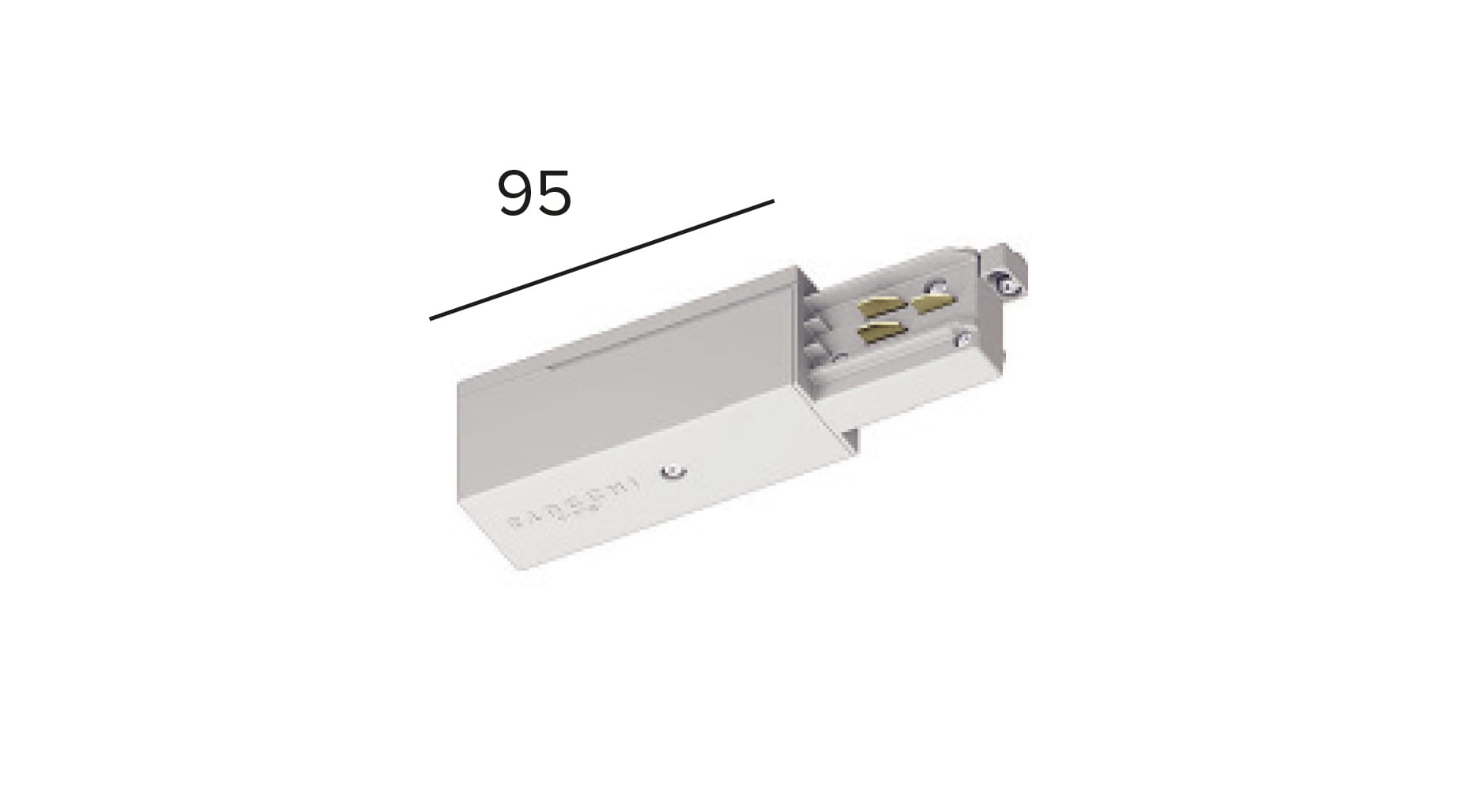 TARGETTI - TAR9002/G LATERAL POWER SUPPLY LEFT POLES GREY