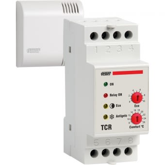 VEMER-SIBER GROUP S. - VEMVE447900 TCR TERMOSTATO AMBIENTE 2DIN