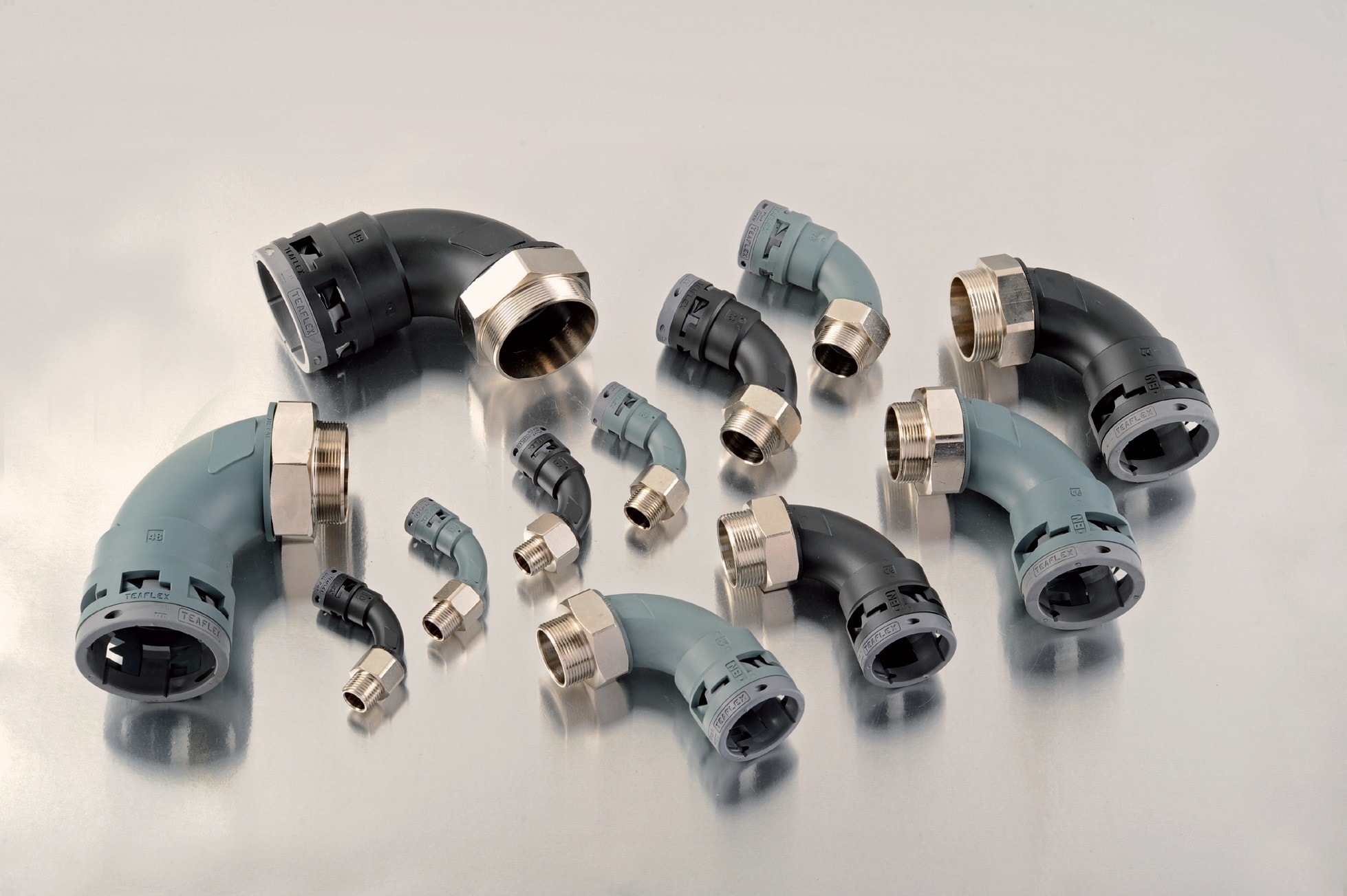 TEAFLEX - TEAM8BBN48P48 CURVA 90°IP68 BN48 PG48 NERO