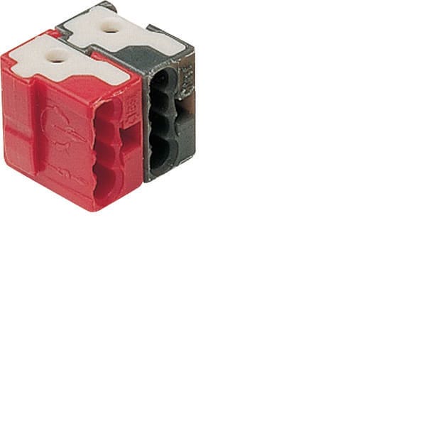 HAGER HAGTG008 Bussteckklemmen KNX, 2polig, rot/schwarz