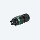 TECHNO SRL - TLHTHB.387.B3A MINI-CONNECTOR SOCKET 3P SCREW D7-12 IP6