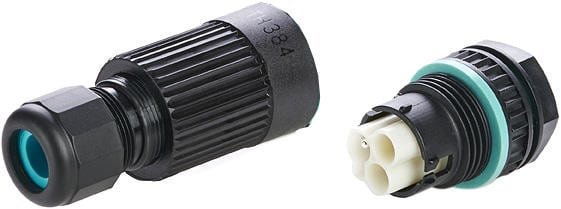 TECHNO SRL - TLHTHB.385.A3D.R KIT CONN M20 PAN PLUG-SOCKET 3P SCRW IP6