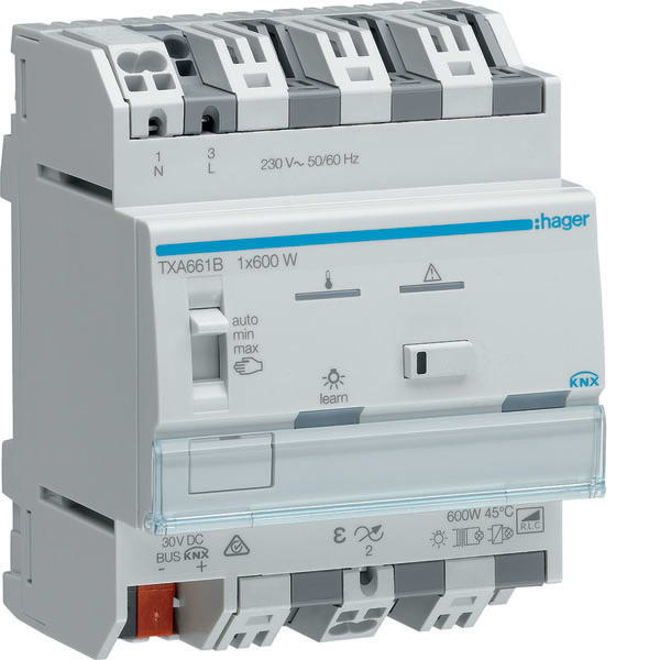 HAGER - HAGTXA661B MOD.KNX TP DIMMER RLC 1 OUT 600W 230V 4M