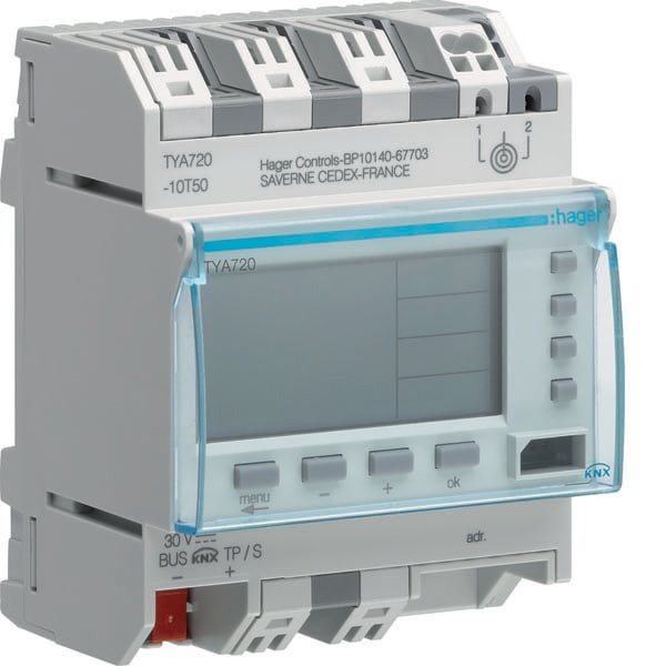 HAGER HAGTYA720 MOD.KNX+ TP INT. ORARIO DGT ANN. 4 IN 4M