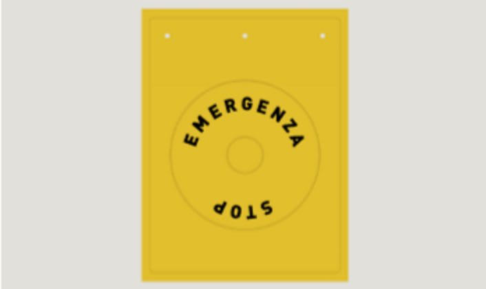 CABUR SRL - CBRTAEM062Y TARGA EMERG PVC AD FLAT GIALLA DIAM.EST.