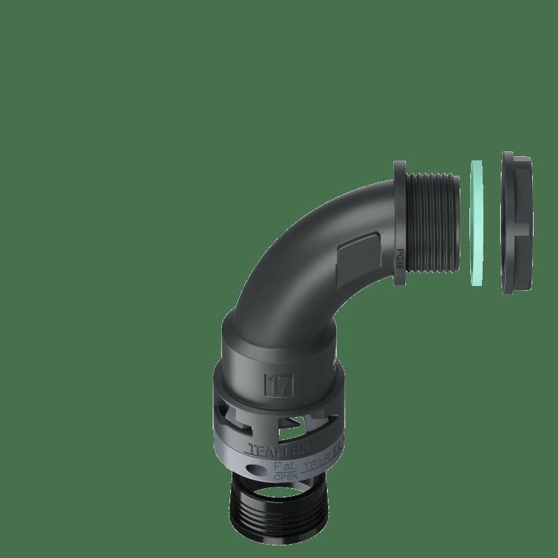 TEAFLEX TEAU8BBN17P16 CURVA 90?IP68 BN17 PG16 NERO