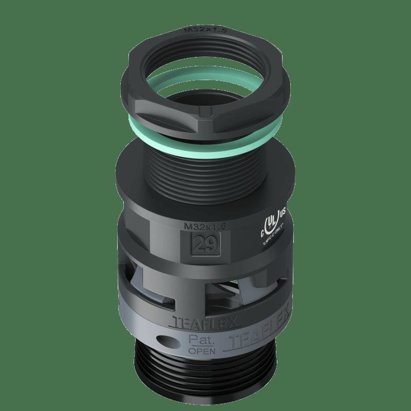 TEAFLEX TEAU8BSM29M32 RACC.NERO IP68 SM29 M32X1,5