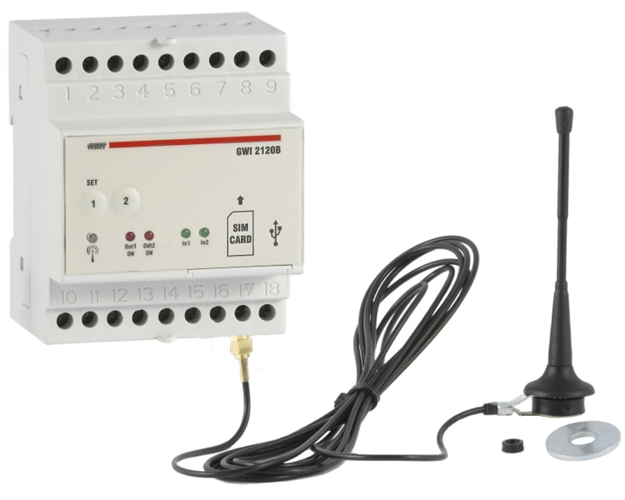 VEMER SPA VEMVE285300 GWI 2120B 12/24 V INTERFACCIA GSM 4DIN