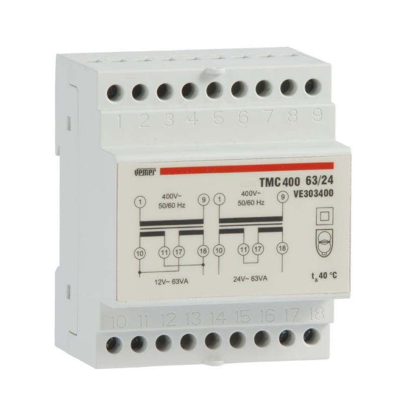VEMER SPA VEMVE303400 TMC400 63/24 TRASF. 63VA CONT.400/12-24V