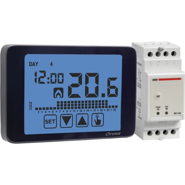 VEMER-SIBER GROUP S. - VEMVE487500 SET CHRONOS RF NERO + ATTUATORE 1 CAN.