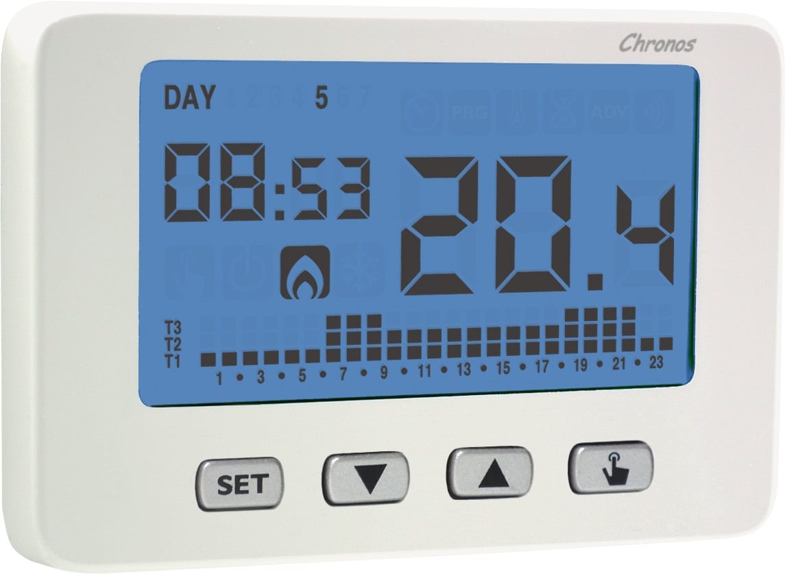 VEMER-SIBER GROUP S. - VEMVE725800 CHRONOS KEY BIANCO CRONOTERM. BATTERIA