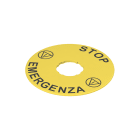 PIZZATO ELETTRICA - PZZVE TF32D5101 TARGHETTA CON FORO SAGOMATO DISCO GIALL