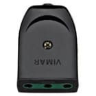 VIMAR SPA - VIW00222 PRESA 2P+T 16A P17 ASSIALE NERO
