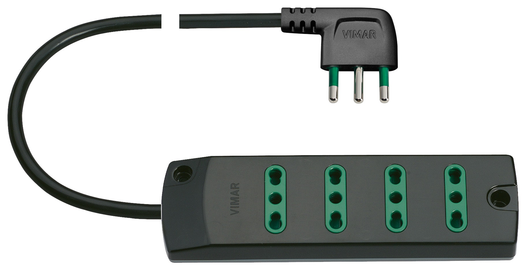 VIMAR S.P.A. - VIW00404.CC PRESA MULT. 4P17/11+ S17 90° NERO