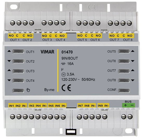 VIMAR S.P.A. - VIW01470.1 MODULO DOMOTICO MULTIFUNZ. 9IN 8OUT RELE