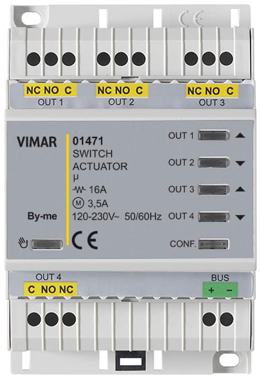 VIMAR S.P.A. - VIW01471 ATTUATORE DOMOTICO MULTIFUNZ. 4OUT RELE