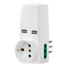 VIMAR SPA - VIW0P00332.B Adattatore S11+2P11+P30+2USB bianco