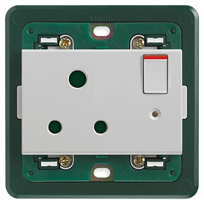 VIMAR S.P.A. - VIW14215.SL PRESA 2P+T 5A INGLESE INTERR. SILVER