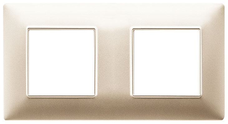 VIMAR S.P.A. - VIW14643.22 PLACCA 4M(2+2)INT71CHAMPAGNE OPACO