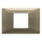 VIMAR SPA - VIW14652.81 PLACCA 2M CENTRALI ALLUMINIO SPAZZOLATO