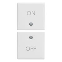 VIMAR S.P.A. - VIW14751.1 DUE MEZZI TASTI 1M SIMBOLI ON/OFF BIANCO