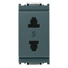 VIMAR SPA - VIW16233 PRESA 2P 15A USA+EU D4,8MM GRIGIO