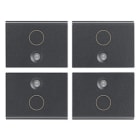 VIMAR SPA - VIW16841.0 Quattro mezzi tasti 1M simbolo O grigio