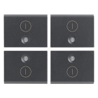 VIMAR SPA - VIW16841.2 QUATTRO MEZZI TASTI 1M SIMB. I O GRIGIO