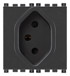 VIMAR S.P.A. - VIW19226 PRESA SICURY 2P+T 10A SVIZZERO 13 GRIGIO