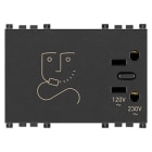 VIMAR SPA - VIW19290 PRESA PER RASOIO 230V GRIGIO