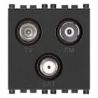 VIMAR SPA - VIW19303 PRESA TV-FM-SAT DIRETTA 3 USCITE GRIGIO