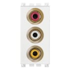 VIMAR SPA - VIW19335.B Presa con 3 connettori RCA bianco