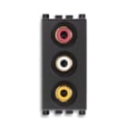 VIMAR SPA - VIW19335 PRESA CON 3 CONNETTORI RCA GRIGIO