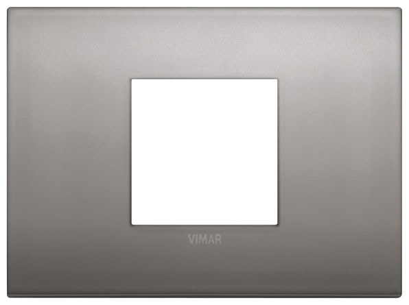 VIMAR SPA VIW19652.10 PLACCA CLASSIC 2M CENTRALI NICHEL NERO