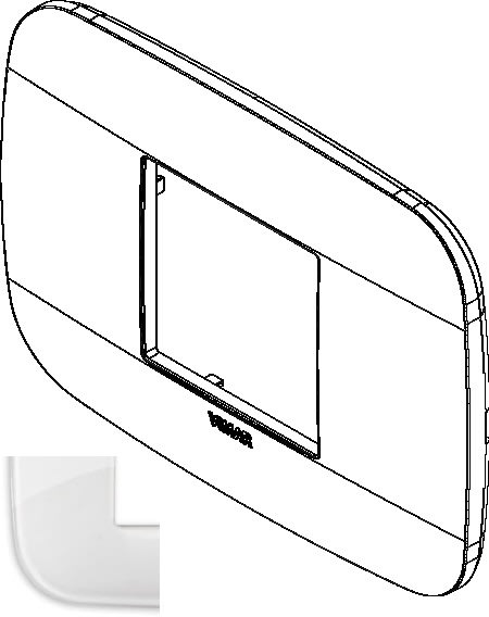 VIMAR S.P.A. - VIW19682.66 PLACCA ROUND 2M CENTRALI REFLEX GHIACCIO
