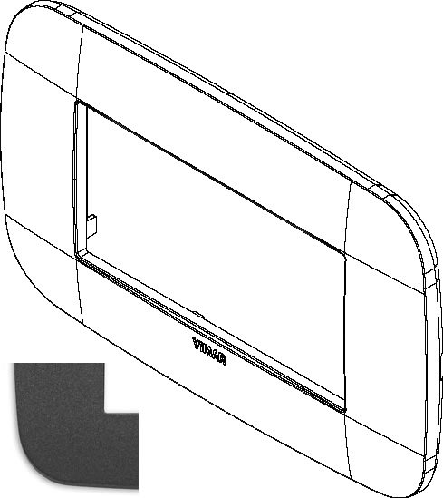 VIMAR S.P.A. - VIW19684.21 PLACCA ROUND 4M GRAFITE MATT