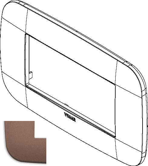 VIMAR S.P.A. - VIW19684.24 PLACCA ROUND 4M BRONZO MATT
