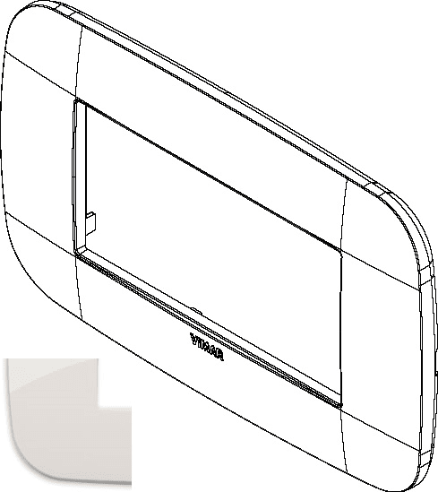 VIMAR S.P.A. - VIW19684.83 PLACCA ROUND 4M AVORIO
