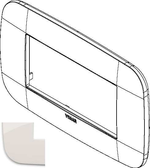 VIMAR S.P.A. - VIW19684.83 PLACCA ROUND 4M AVORIO